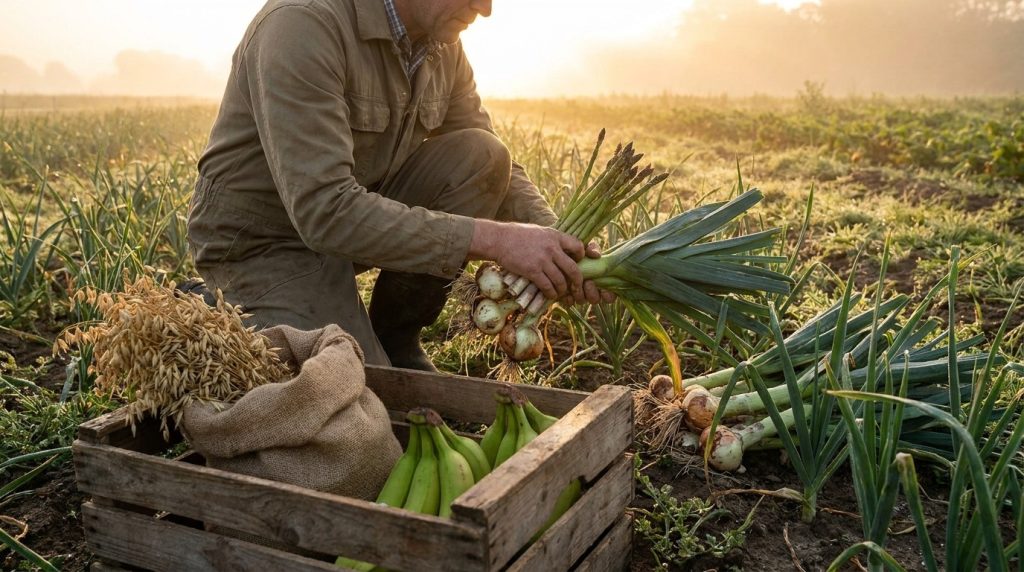 Alimentos naturais ricos em prebióticos.